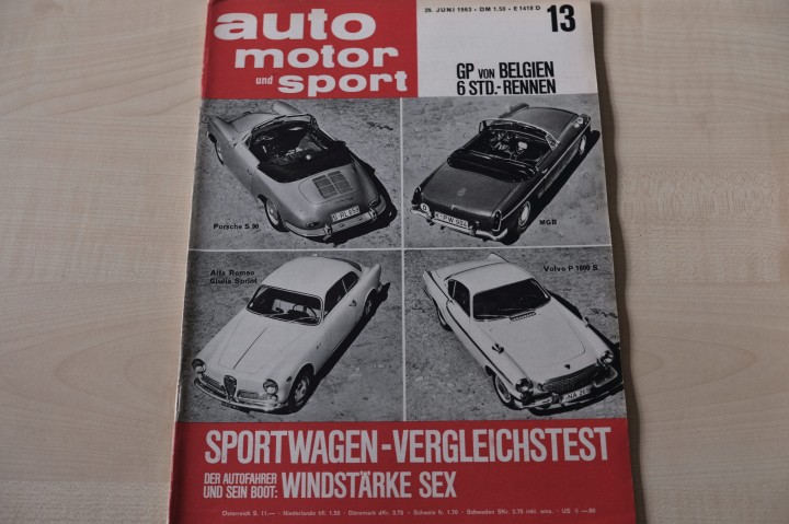 Deckblatt Auto Motor und Sport (13/1963)